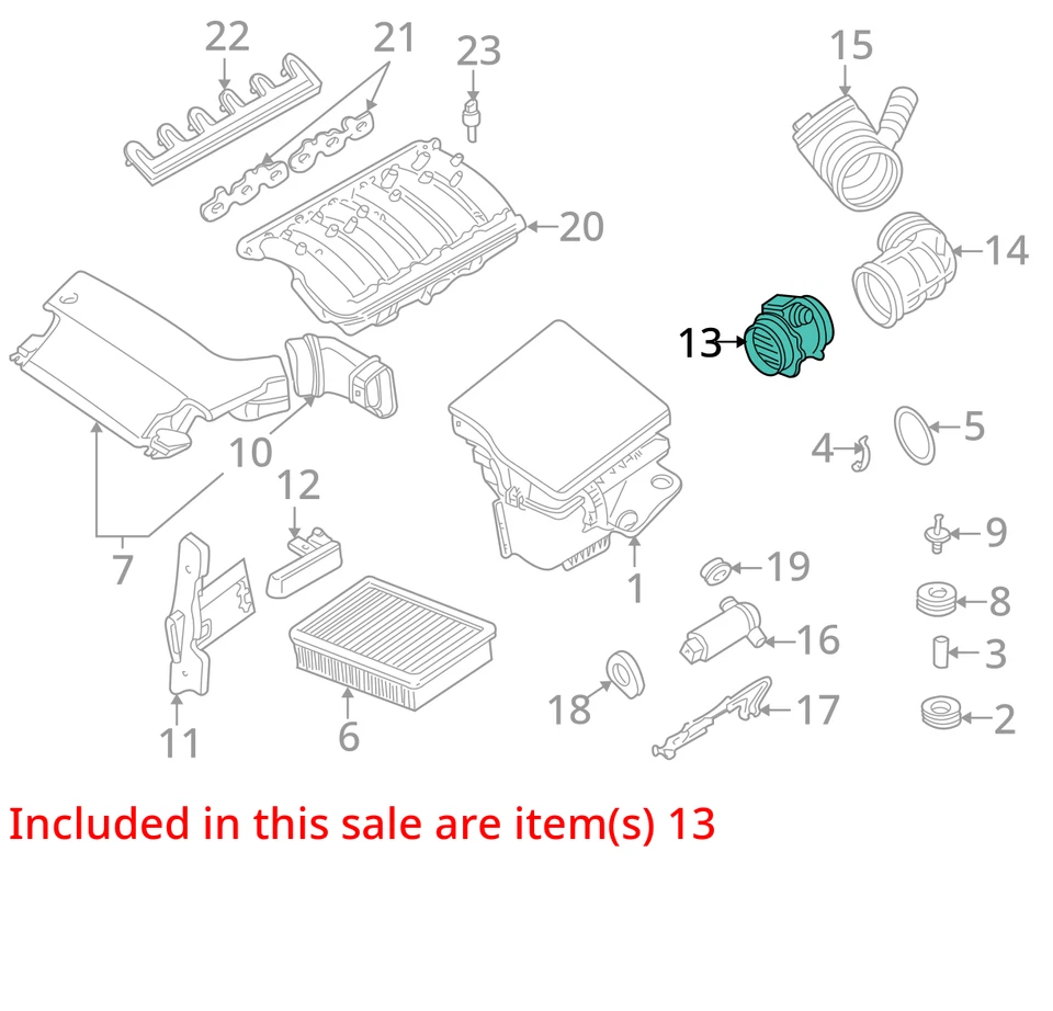 2002 BMW 325i Mass Air Flow Meter Sensor MAF OEM 157K Miles - LKQ393056494 - Изображение 3 из 4