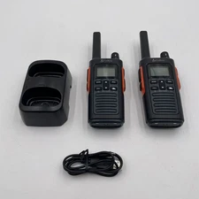 Cobra RX680 Waterproof Walkie Talkies, Two-Way Radio Set (2-Pack), Black/Orange