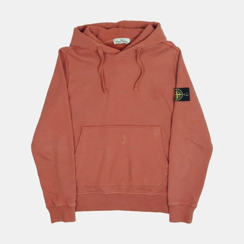 Felpa con cappuccio Stone Island taglia S uomo arancione cotone