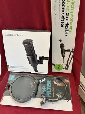 New Audio-Technica AT2020 Cardioid Condenser Studio XLR Microphone WITH BOX