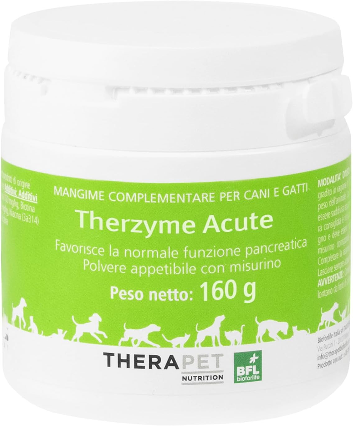 Therzyme Acute 160g: Enzimi Pancreatici per Cani e Gatti | Centrovete