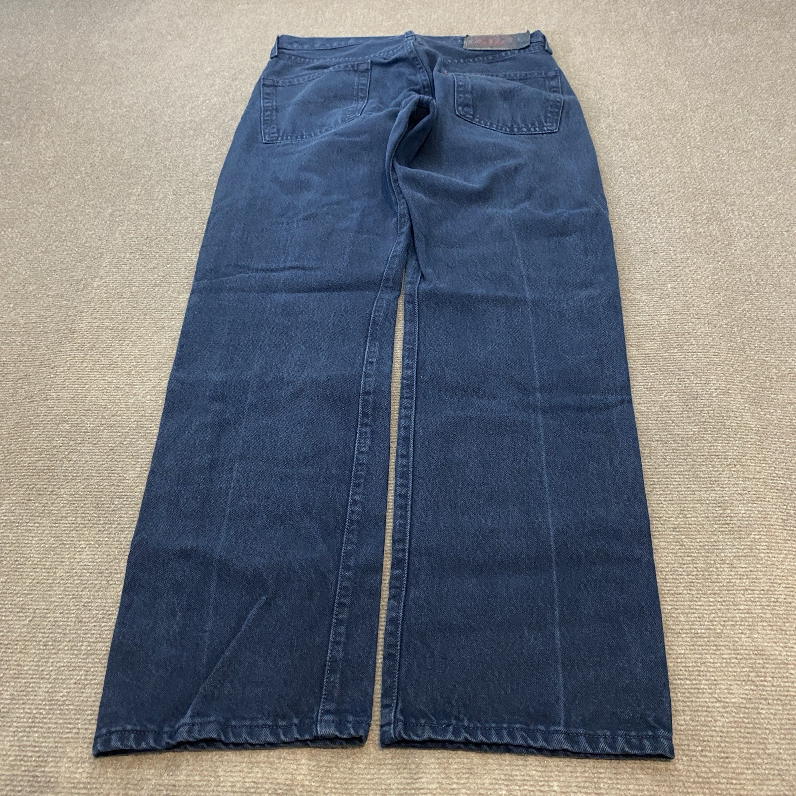 vtg Levi's 501 Jeans Mens 33 Fits 32x32 Dark Blue Denim Distressed Straight y2k