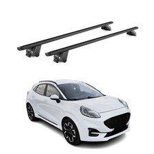 Dachträger Grundtäger für Ford Puma 2019-2026 100kg Aluminium Schwarz 2 tlg ABE