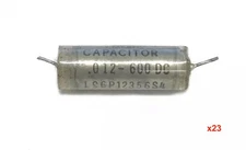 Lot of 23 Vintage Sprague Vitamin Q .012uf 600VDC Capacitors Guitar Tone Caps
