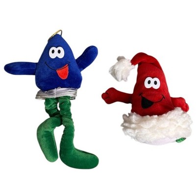 Vintage Merry Beans Christmas Plush Ornament Santa Hat Bean Bag DanDee Eckerd