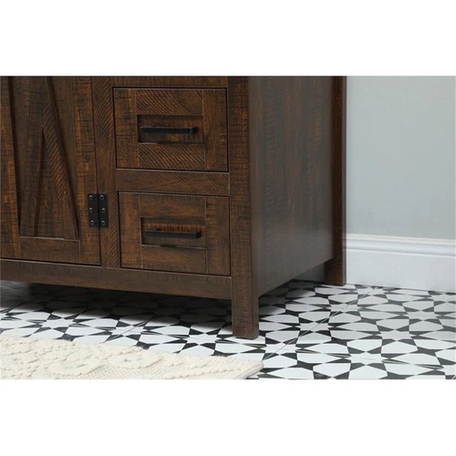 Elegant Decor Grant 32" Aluminum MDF Single Bathroom Vanity in Expresso - Picture 5 of 8