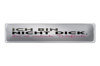 Blechschild Spruch 46X10 Cm Ich Bin Nicht Dick, Das Ist NutzfläChe Deko Schild