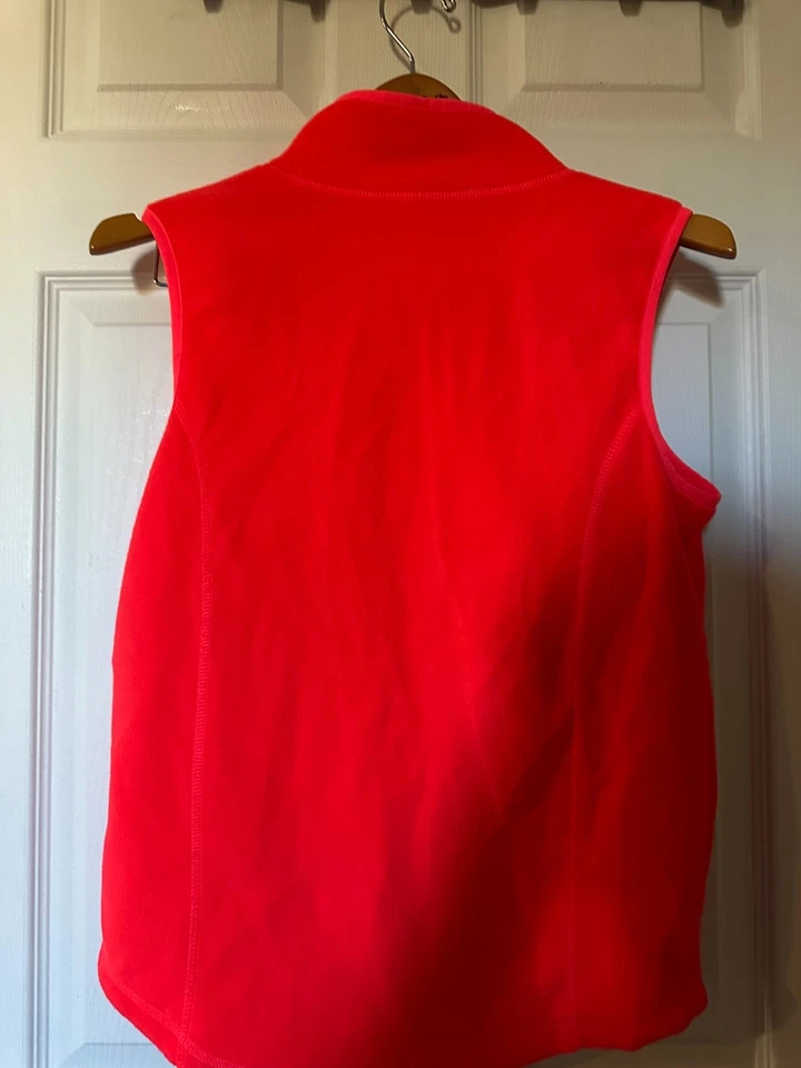 Old Navy Active Fleece Vest Zip on Sweater Red Size 14XL youth Bright Coral - Image 3 of 4