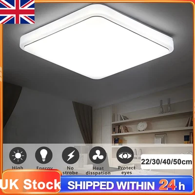 LED Ceiling Light 12-72W Panel Down Light Bathroom Kitchen Living Room Wall Lamp