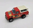 Vintage Hot Wheels 1980 Red Ford Bronco Diecast #21 with Motorcycle Gray Rim