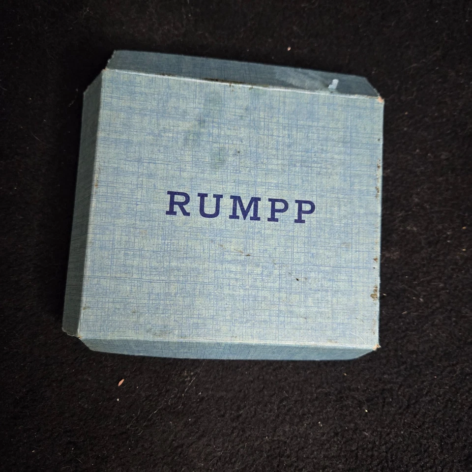 Cartera Rumpp Años 40-50 Cuero Blanco Estilo Clásico Para Mujer Tono Dorado con Caja De Colección Foto 2 de 4