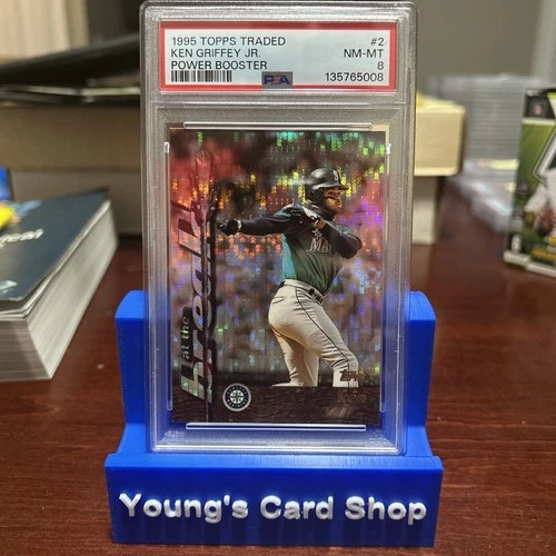 1995 TOPPS TRADED #2 KEN GRIFFEY JR. POWER BOOSTER PSA 8