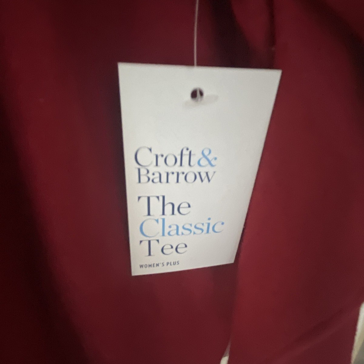 Women's Croft & Barrow ~ Plus 2X Red with Warm Wishes Shirt