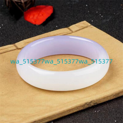 Natural Violet Hetian Jade Bracelet Charms Fashion Bangle Fine Jewelry 56-64mm