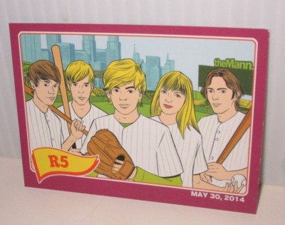 R5 RIKER ROSS ROCKY RYDELL RATLIFF '14 TOUR MANN MUSIC CENTER PHILA TRADING CARD