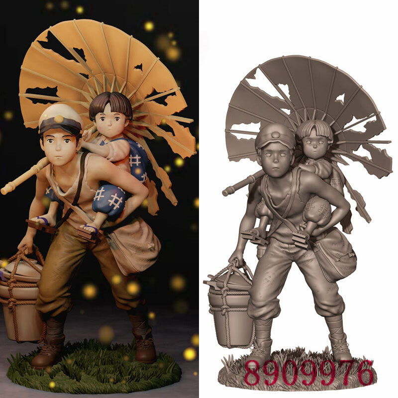 Grave of the Fireflies 3D Printing Figure Unpainted Model GK Blank