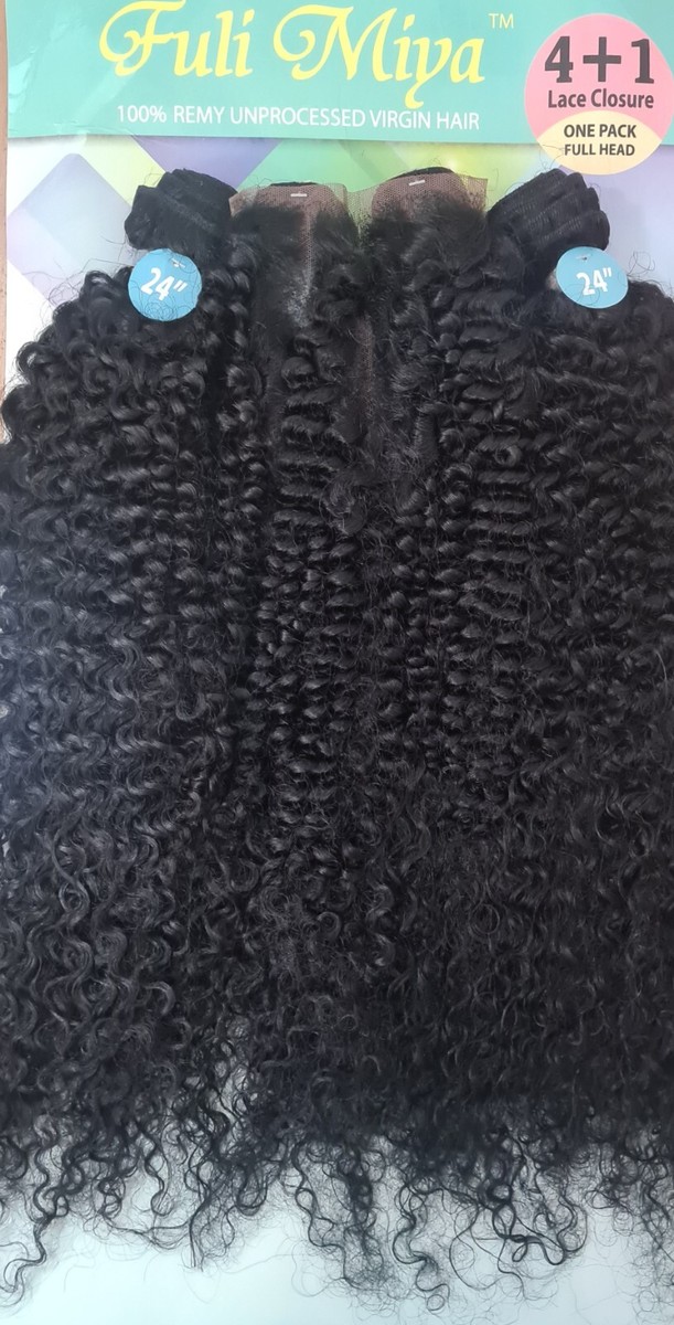 4blds x Fuli Miya Brazilian Hair Extension w Closure - 1pk Full