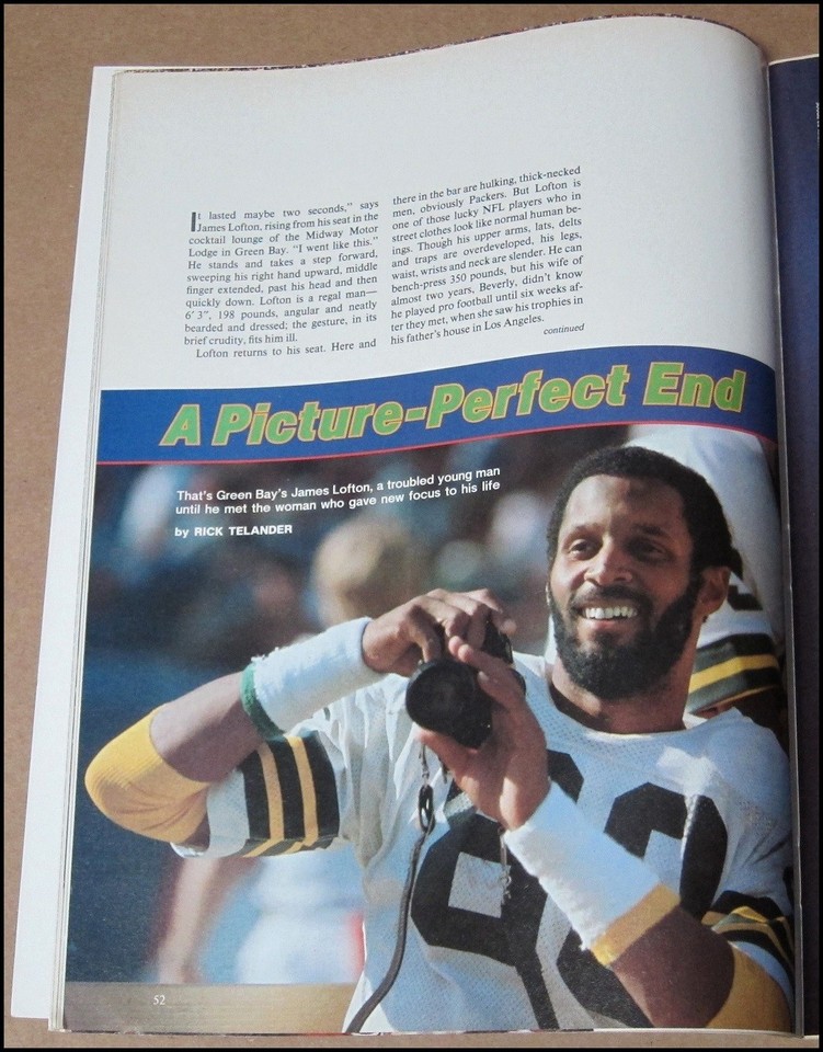 12/6/1982 Sports Illustrated Washington Redskins James Lofton Green Bay