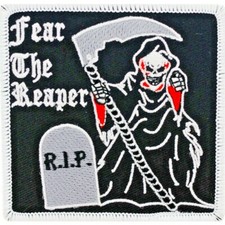FEAR THE REAPER Embroidered Shoulder Patch 3" 0333 