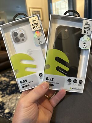 2 SwitchEasy Switch Easy Ultra Slim Phone Case iPhone 13 Pro Black And White