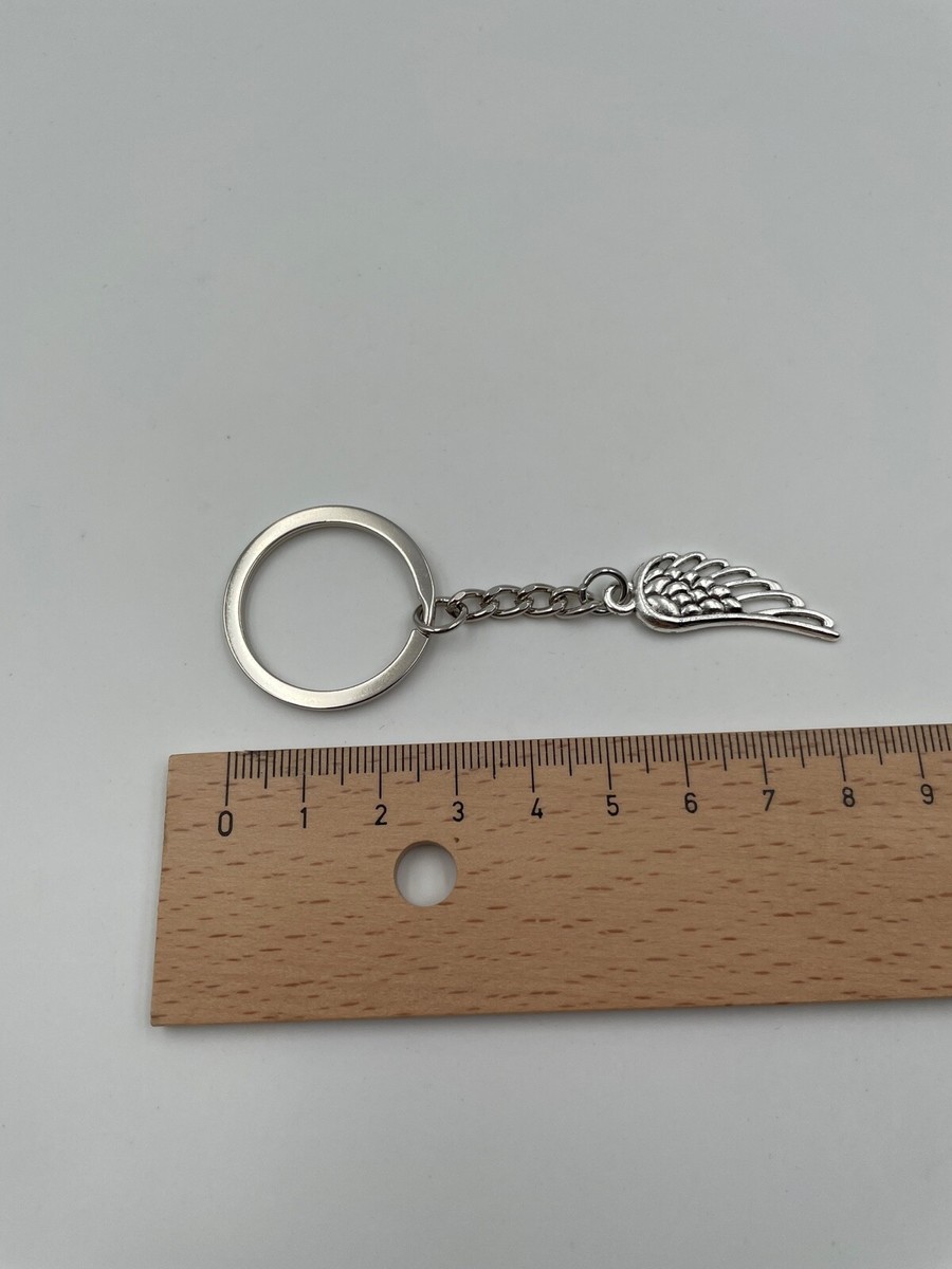 Portachiavi Argento Metallo Angelo Gabriel Angelo Custode Con Ali, Portachiavi A