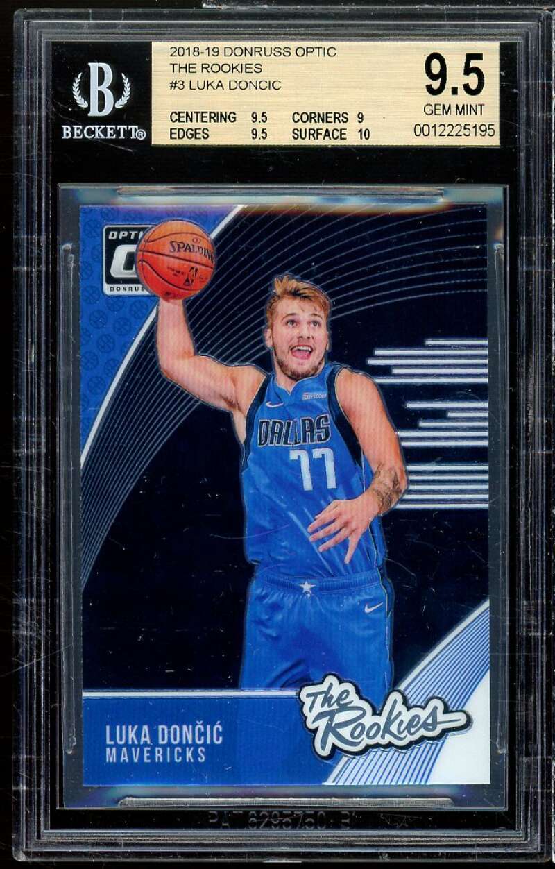 Luka Doncic Rookie 2018-19 Donruss Optic The Rookies #3 BGS 9.5 (9.5 9 9.5 10)