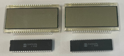 2x IC Displaytreiber ICM7211MIPL + 2x LCD Display 4 Digit 7-Segment - neuwertig