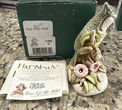 Harmony Kingdom~ Caw Of The Wild~ Blue Jay Bird UK Made Box Figurine~NIB~V1