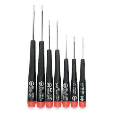 Wiha 26390 Precision Screwdriver Set,Hex,Metric,7Pc