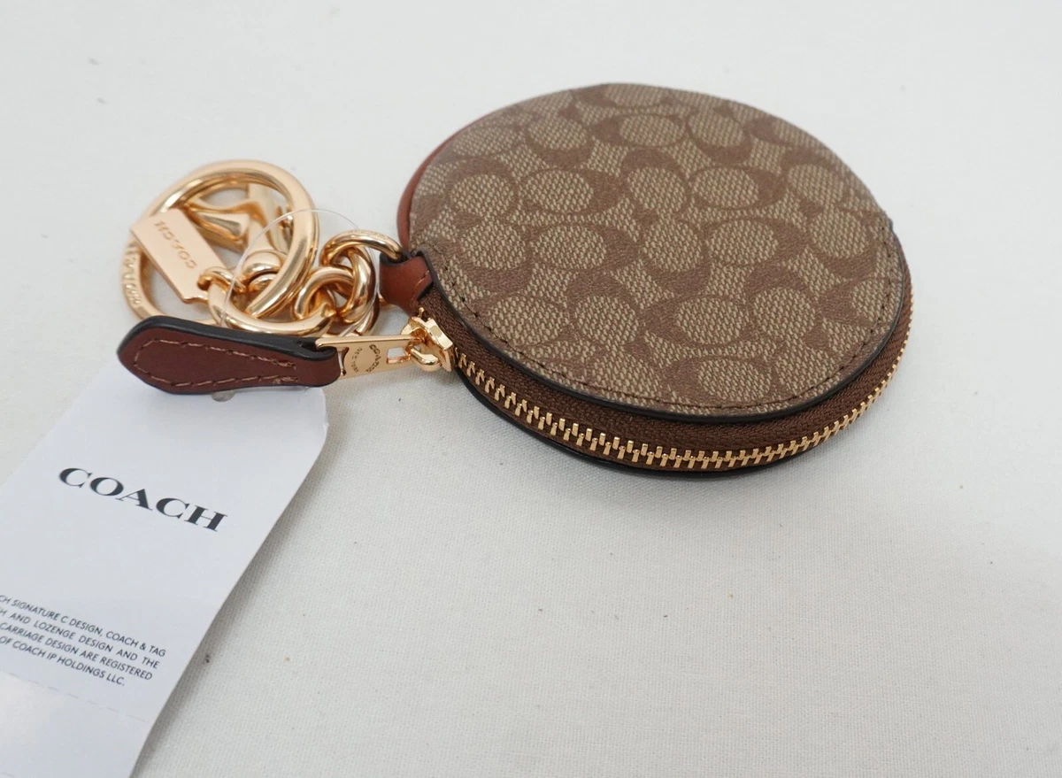 COACH®: Round Coin Case With Floral Bow Print