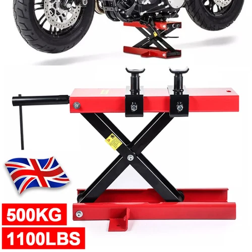 500KG Motorbike Motorcycle Table Repairing Workshop Scissor Lift Jack Stand .