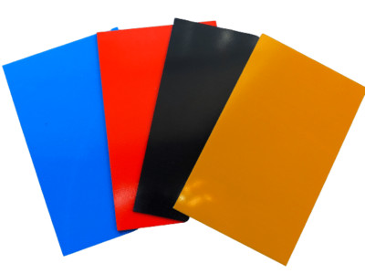 G10  GFK-Liner Material Set für Messerbau 130x80x1mm blau,orange,schwarz,gelb   