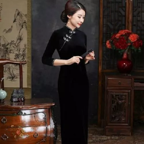 Niñas Estilo Chino Tradicional Modificado Cheongsam Nuevo Vestido Qipao Banquete Fiesta - Imagen 5 de 39