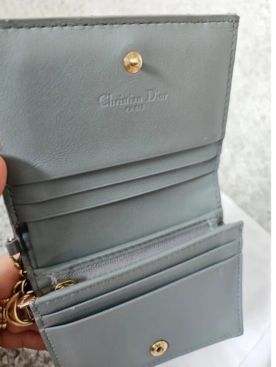 Christian Dior Mini Patent Gardenia Cardholder Wallet | eBay