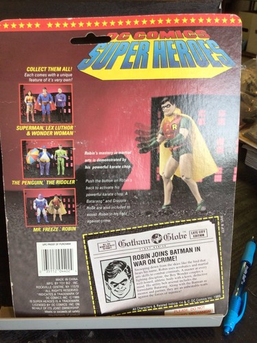 DC COMICS SUPERHÉROES KARATE CHOP ROBIN TOY BIZ 1989 NOC - Imagen 2 de 3