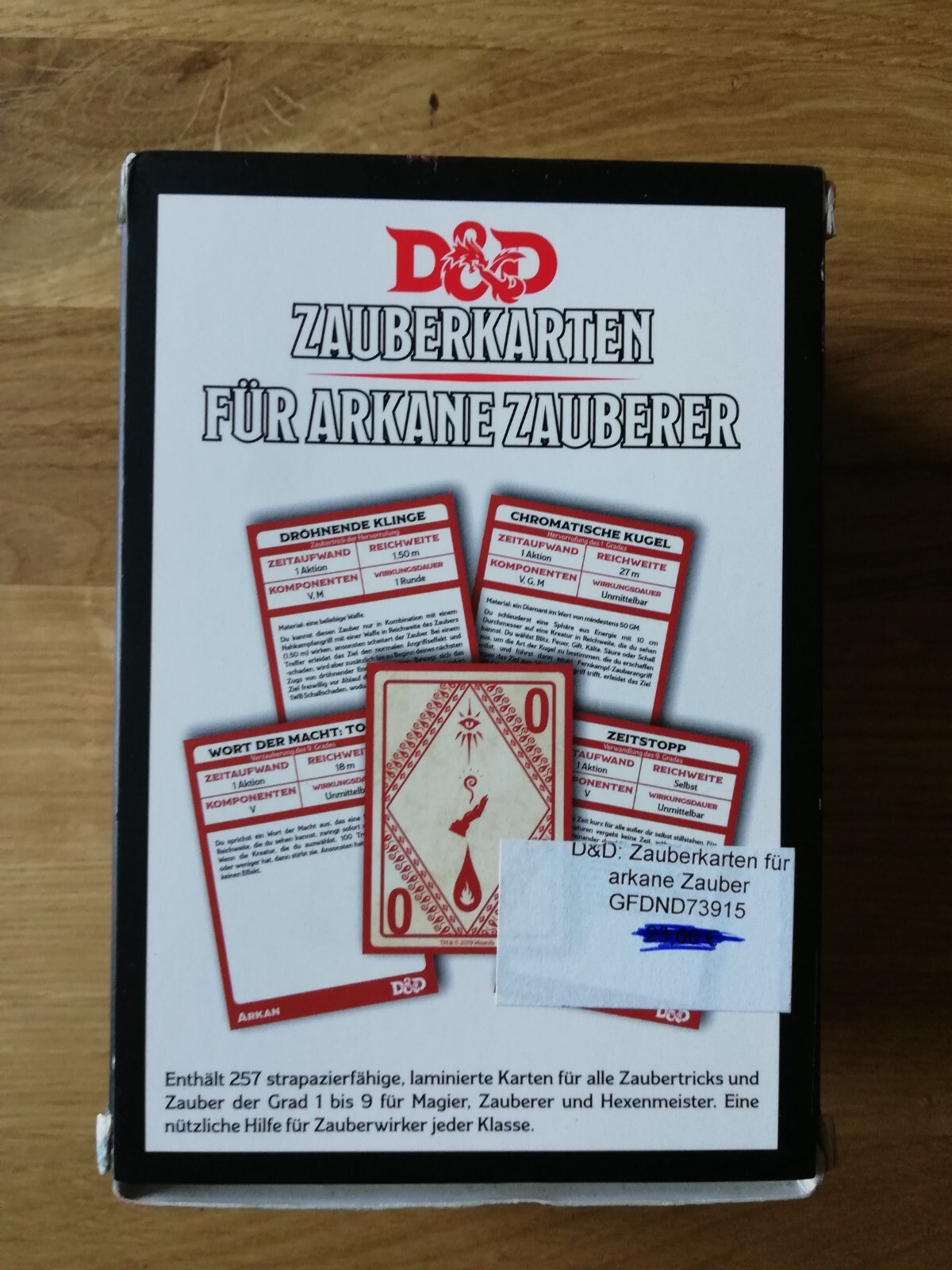 Dungeons & Dragons Zauberkarten für Arkane Zauberer - D&D PnP Pen&Paper ...