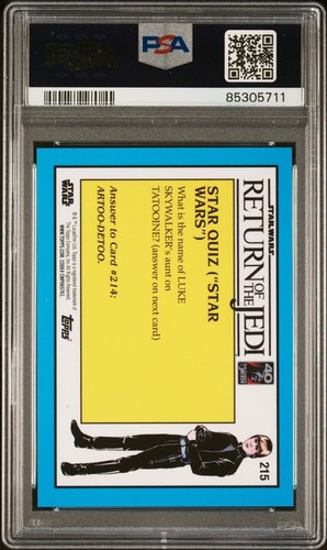 Topps Chrome Sapphire Star Wars The Nearly Completed Death Star Aqua 8/75 PSA 10 - Picture 2 of 2
