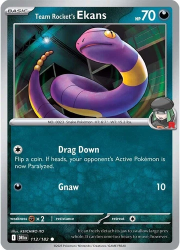 Team Rocket's Ekans 112/182 Sv10: Destined Rivals