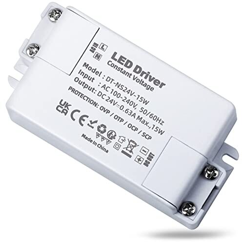 REYLAX Trasformatore LED 24V, Alimentatore 15W 630mA, Alimentatore (x9a)