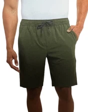 GERRY MEN'S PULLON SECURE ZIP POCKETS TRAIL SHORTS (OLIVE DK GREEN, XXLARGE) NWT