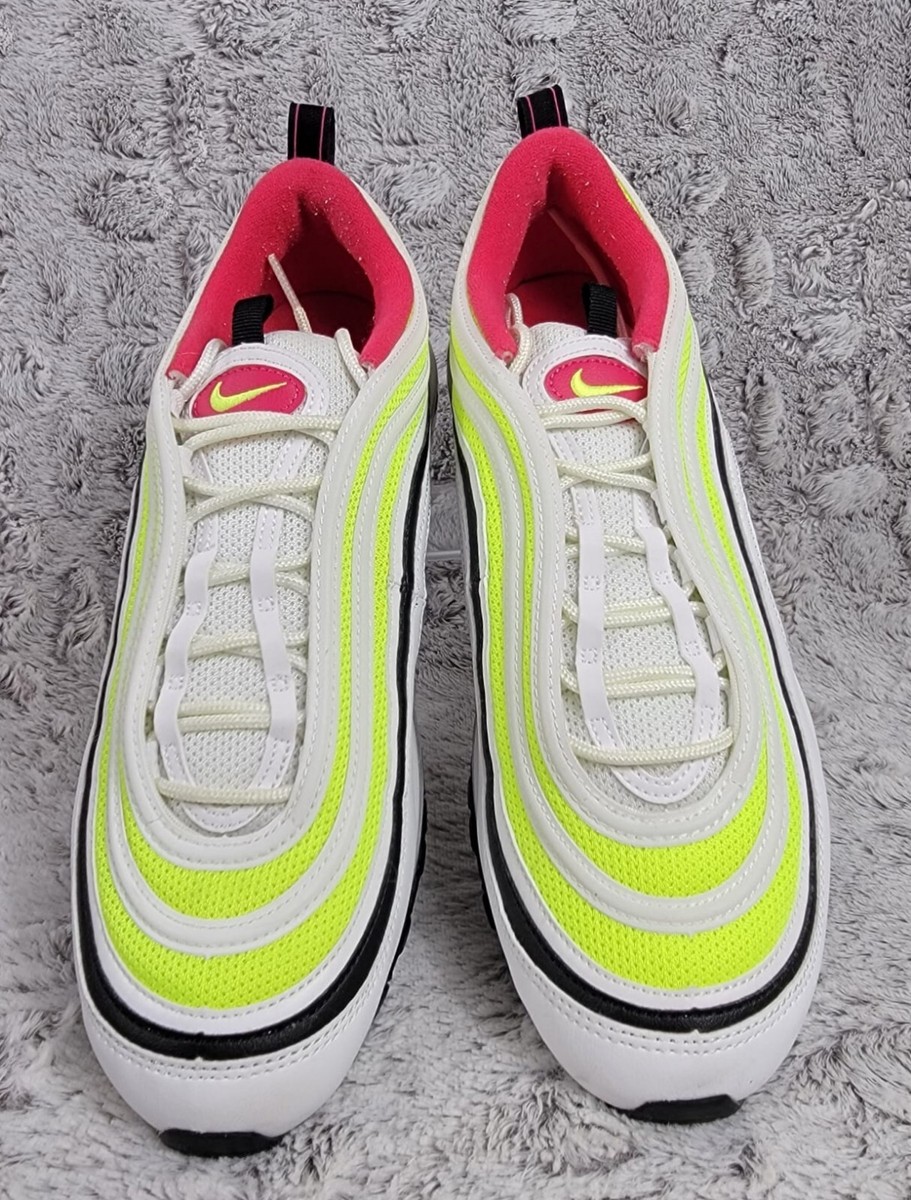 air max 97 white neon green and pink
