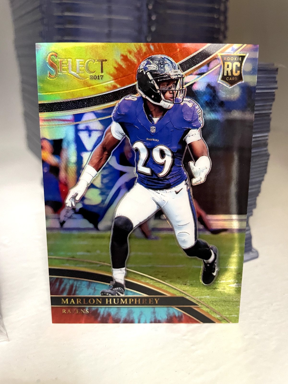 Marlon Humphrey 2017 Panini Select Field Level Tie-Dye Prizm SSP #23/25 Ravens