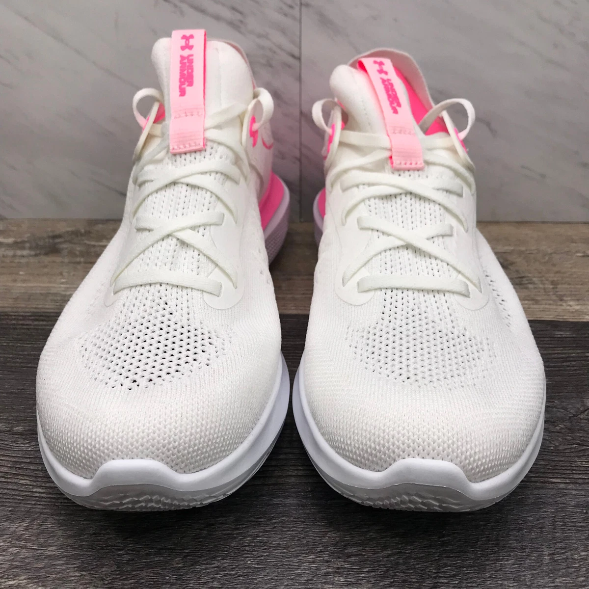 Under Armour Flow Synchronicity Bluetooth Running Shoes White Pink Women s Sz 12