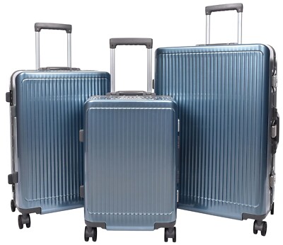 Robust Wheel Luggage Hard Shell Metal Frame Suitcases Dual Lock