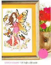 WINGED BEAUTY FAIRY   CROSS STITCH  PATTERN ONLY -  HH  D