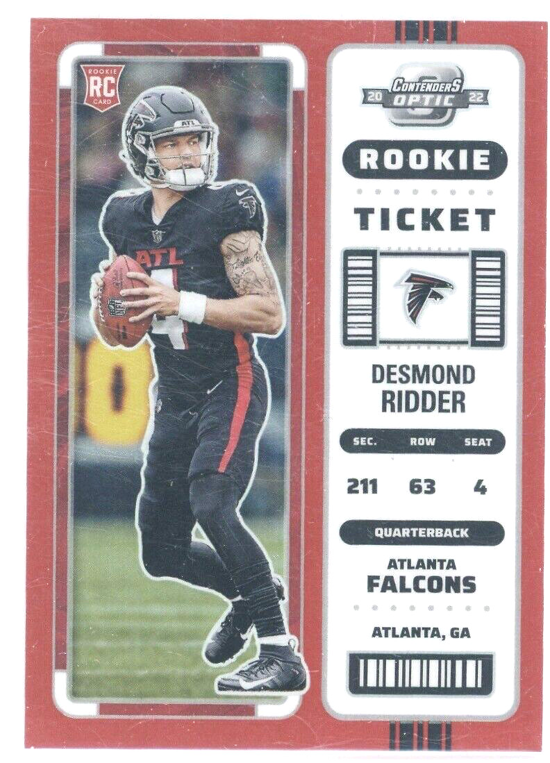 2022 Contenders Optic Rookie Ticket Desmond Ridder #70 SP Red Holo #021/175