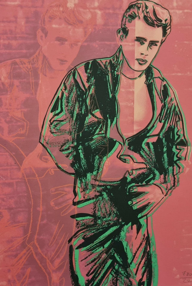 ANDY WARHOL * James Dean * lithograph * limited # xx/2400 CMOA signed - Bild 3 von 4