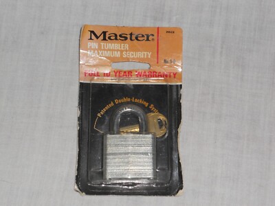 Master Lock Pin Tumbler Max. Security Padlock, #3-D
