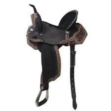 Leather Barrel Racing Western Horse Saddle Racer Wooden Tree Trail Equestrian