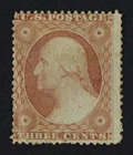 CKStamps: US Stamps Collection Scott#26 3c Washington Mint H OG Gum Dist